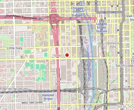 Map showing Manny's Cafeteria & Delicatessen
