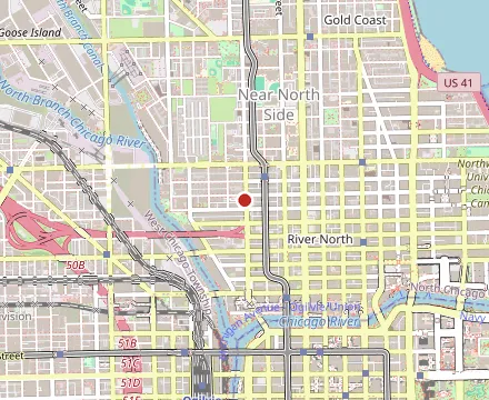 Map showing Mr. Beef