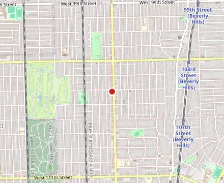 Map showing Nicky's of Beverly