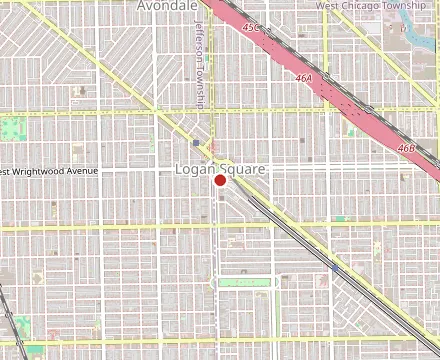 Map showing Lula Cafe