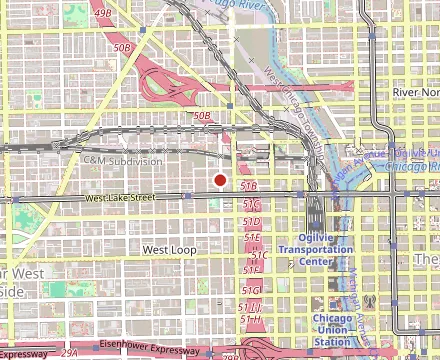 Map showing The Publican